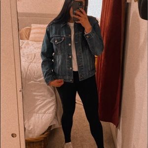 Levi’s Denim Trucker Jacket Blue Dark Jean Jacket Light Fitted